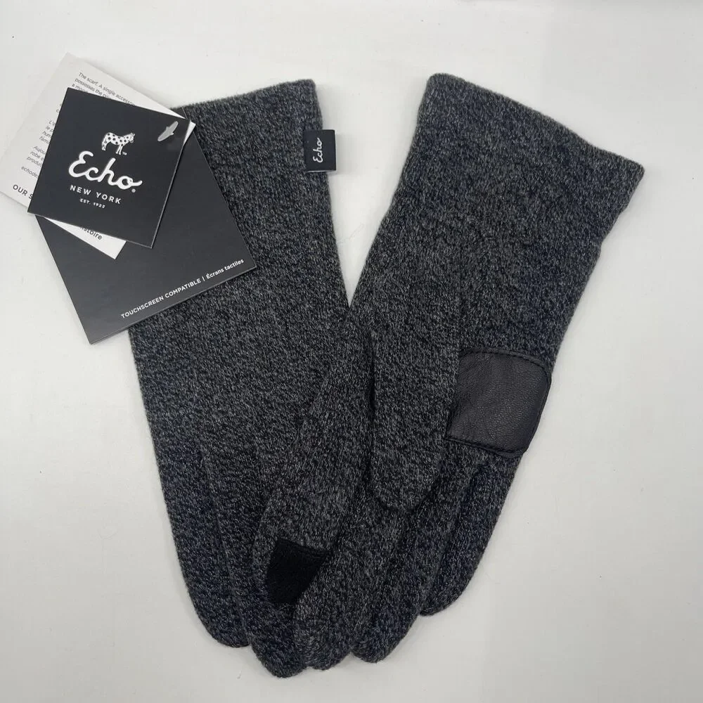 Echo Touch Womens Gloves Dark Gray Sz L/XL New